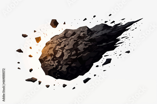 meteorite vector flat minimalistic isolated vector style illustration photo