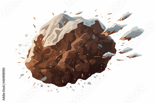 meteorite vector flat minimalistic isolated vector style illustration