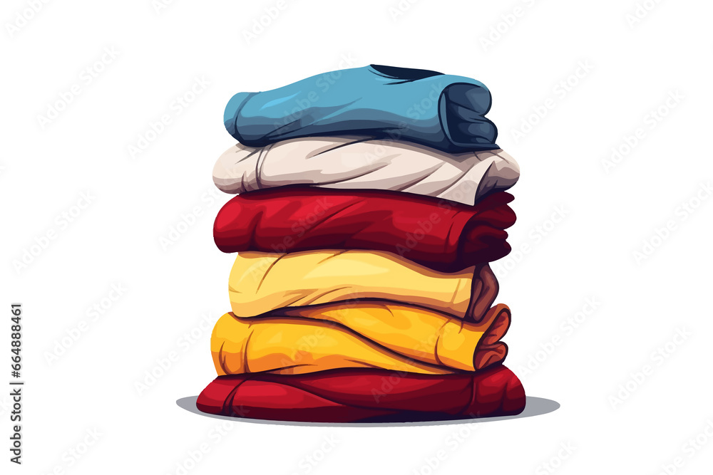 Stack of clean clothes vector flat minimalistic isolated vector style illustration