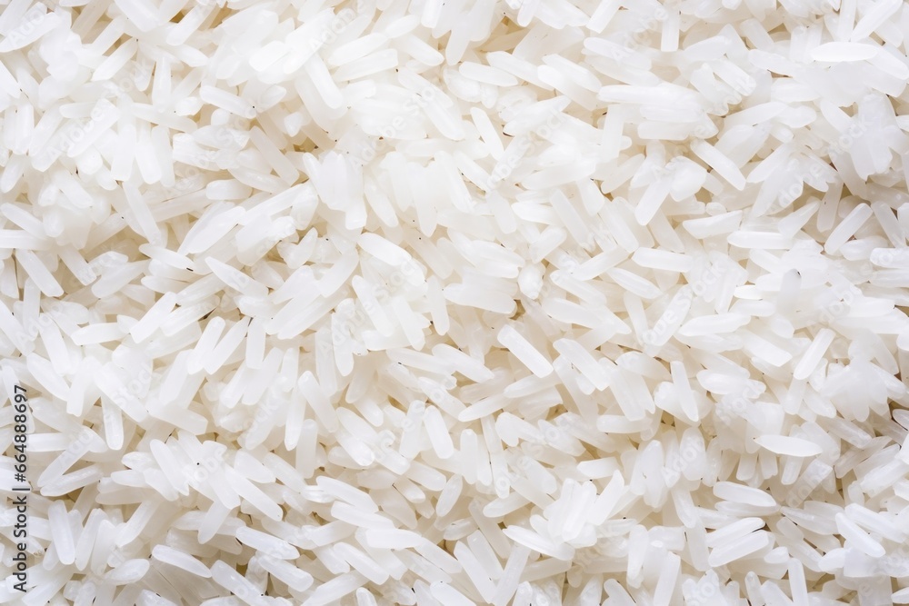 full frame texture of raw, uncooked white rice