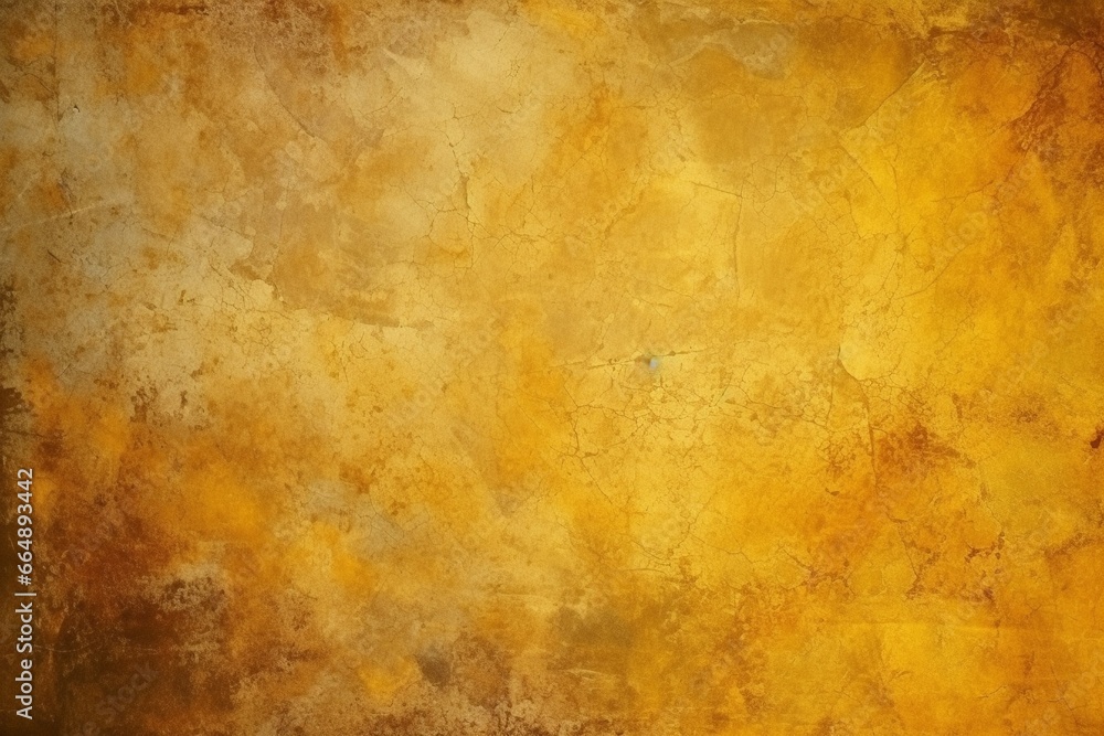 Abstract Gold Pattern on Weathered Yellow Surface Abstract Gold Pattern on Weathered Yellow Surface
