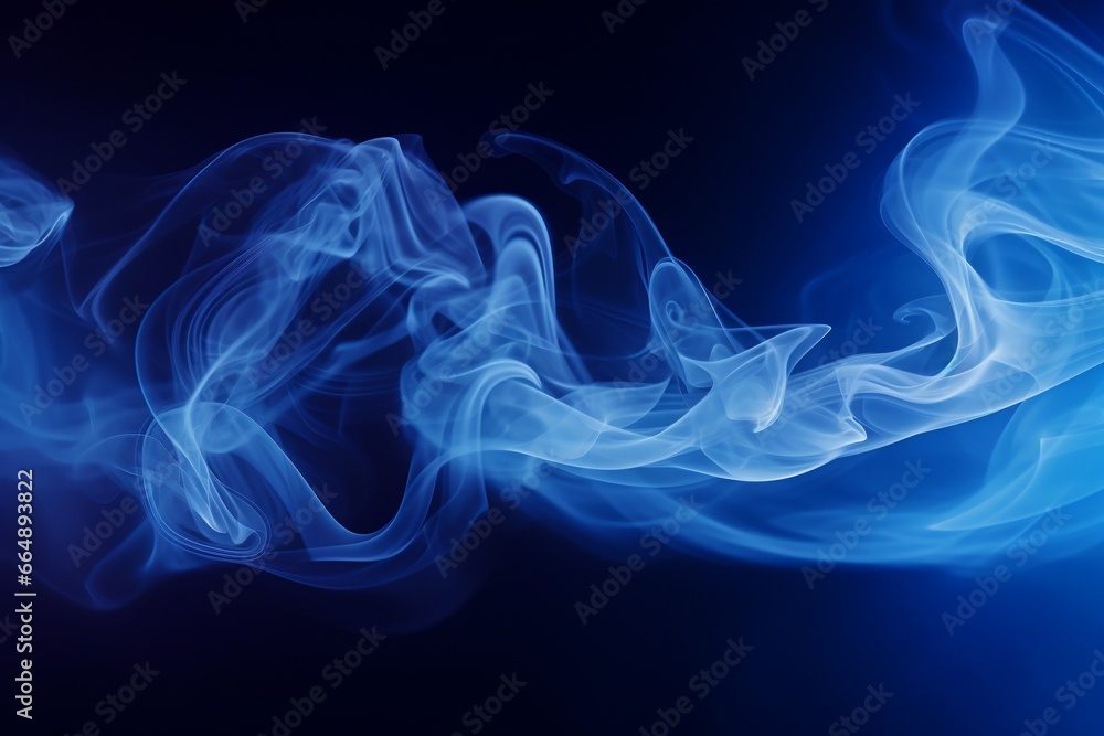 Blue and White Vape Smoke on Dark Blue Background Blue and White Vape Smoke on Dark Blue Background
