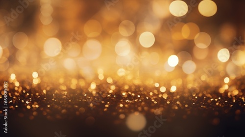 A luxurious golden backdrop with bright bokeh and shimmering elements. Perfect for holiday parties and sale announcements, adding a touch of elegance and excitement to your projects. © Fortis Design