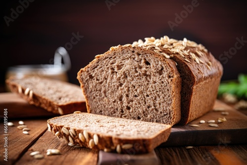 cracked open loaf of sprouted grain bread