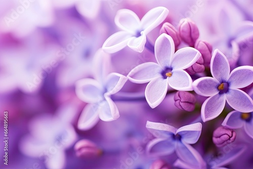 Lilac blossom macro background with copy space. © Md