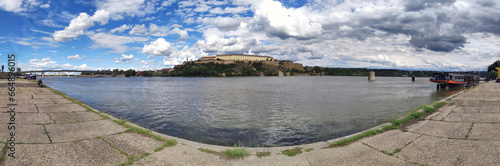 panoramic view of Petrovaradin Fortress from Novi Sad