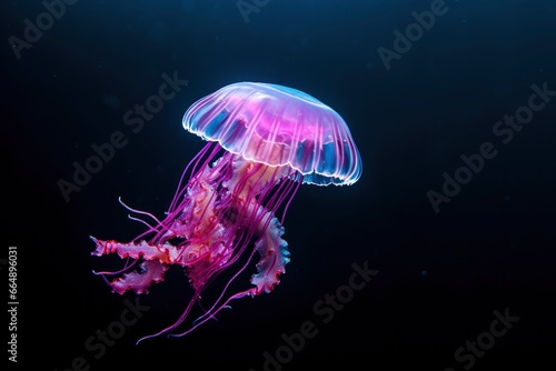 Mauve stinger purple jellyfish. © Md