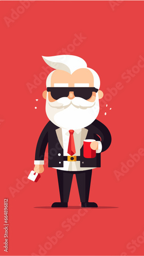 Père Noël habillé en homme d'affaire