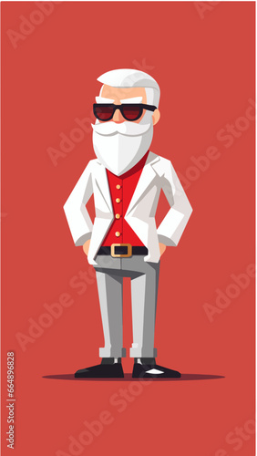 Père Noël habillé en homme à la mode