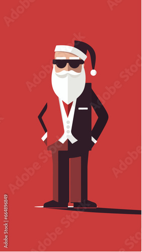 Père Noël habillé en homme à la mode