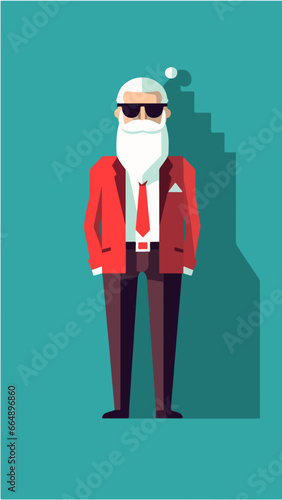 Père Noël habillé en homme d'affaire