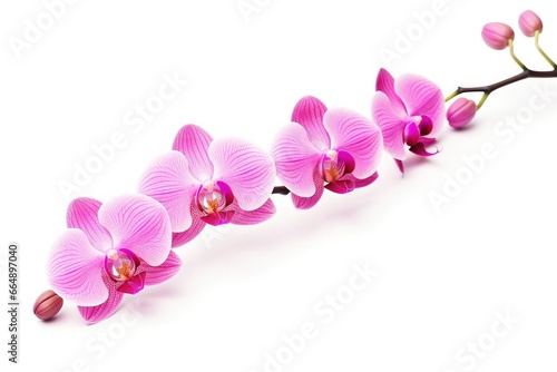 Pink Orchid isolated on white background. © Md