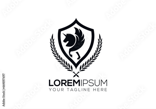 pegasus logo, pegasus, horse wings, flying horse, horse logos, unicorn logo, unicorn, logo template, template