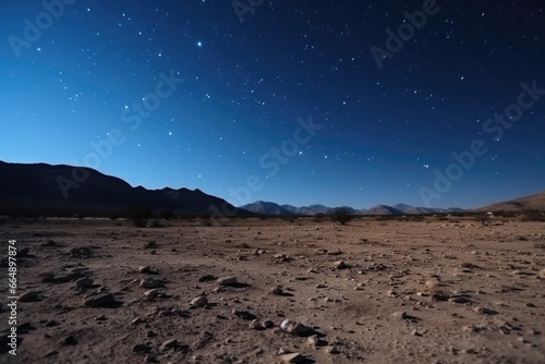 a broad star field seen from the desert under a moonless sky