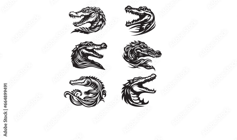 Obraz premium Crocodile Croc-o-matic Logos That Will Look Great on Any Brand That Will Make Your Brand Stand Out