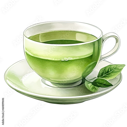 Transparent png clipart with cup of tea, cut out ai design