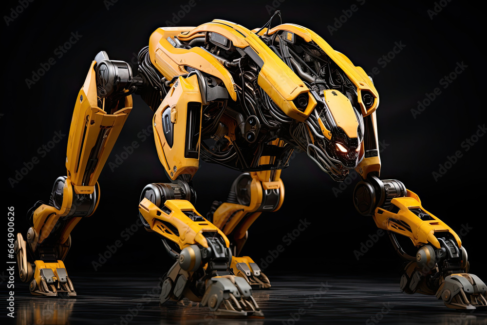 An futuristic industry robot with sleek design An futuristic industry robot with sleek design