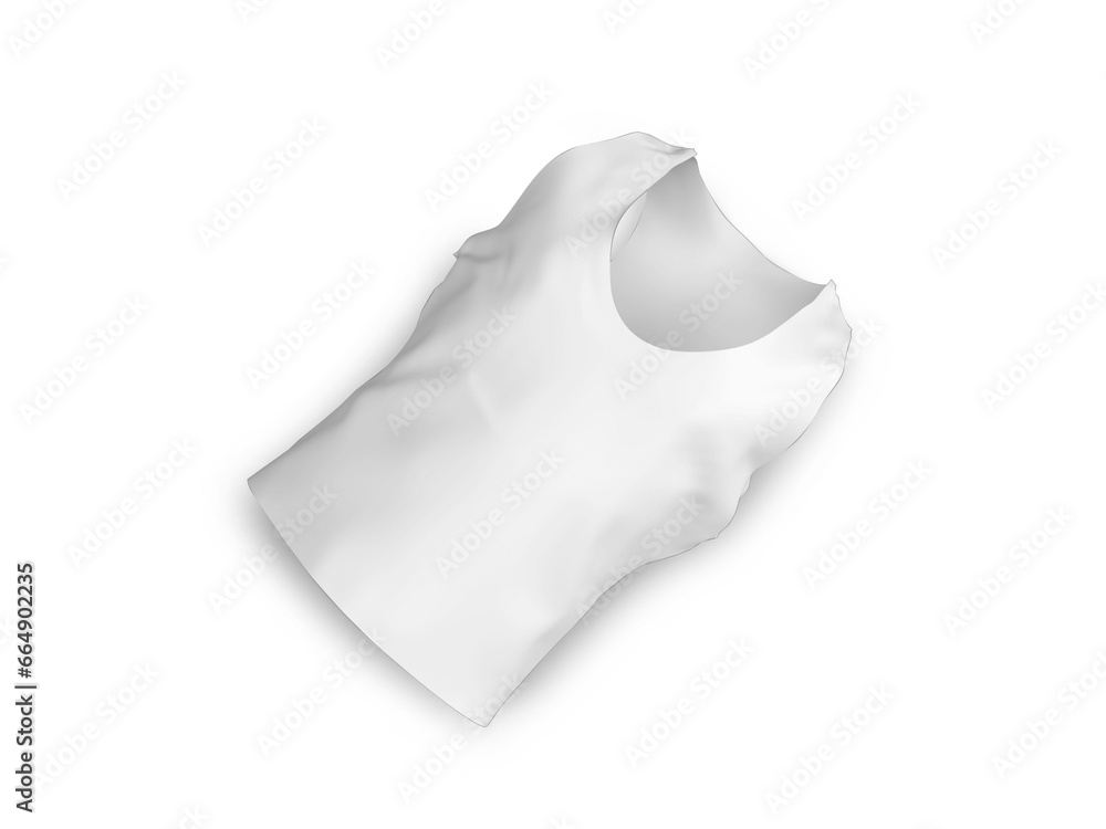 Tanktop 3D Illustration Mockup on Isolated White Background Tanktop 3D Illustration Mockup on Isolated White Background