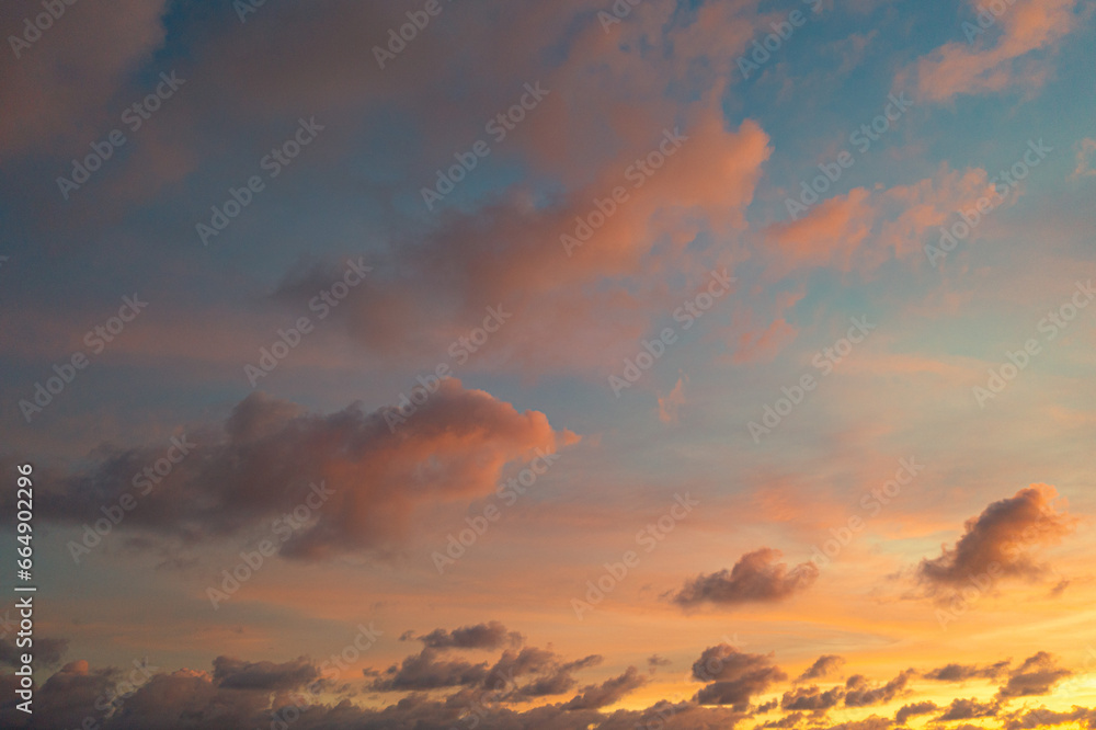 ..sweet sky at sunset. Gradient color. Sky texture, abstract nature background..Sunset with sweet yellow color light rays and other atmospheric effects..Big sunset and sweet lighting sky..exotic 