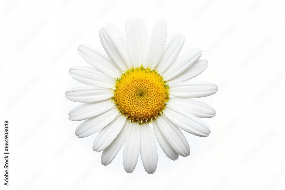 Obraz premium Common daisy isolated on white background.