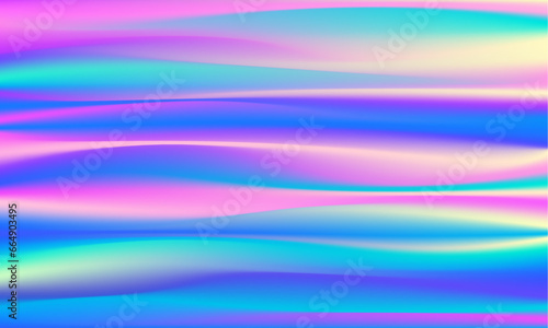 Abstract defocused horizontal background with horizontal smooth blurred wavy lines. Vector eps