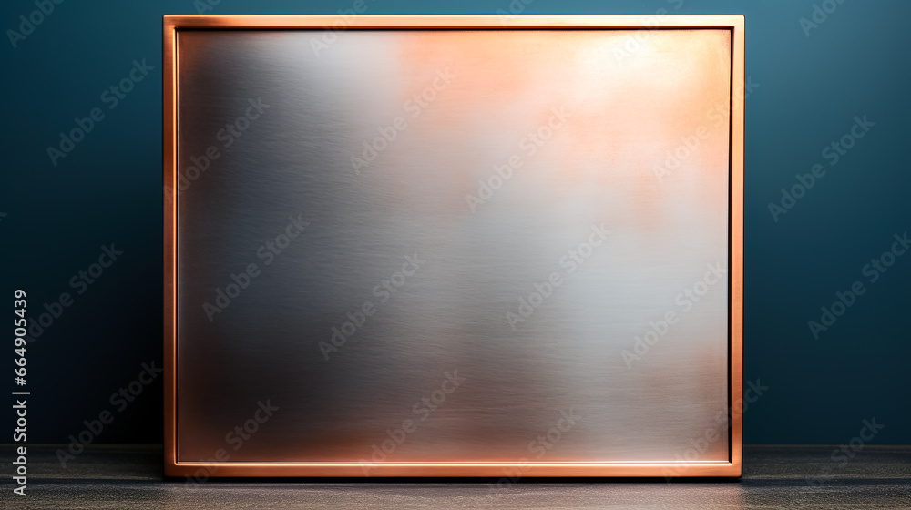 Glossy bronze rectangle with space for text. Glossy bronze rectangle with space for text.
