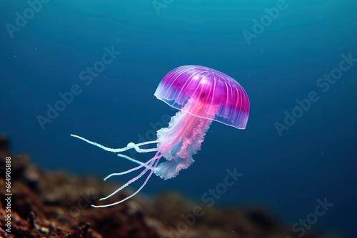 Mauve stinger purple jellyfish.