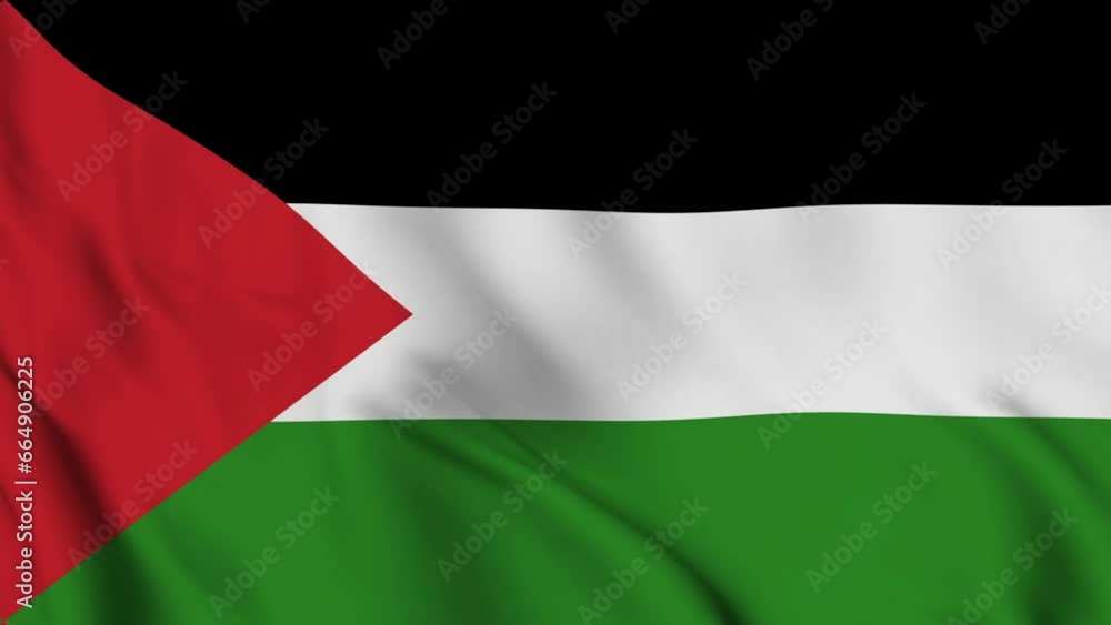 Palestine Waving Flag Realistic Animation Video Palestine Waving Flag Realistic Animation Video
