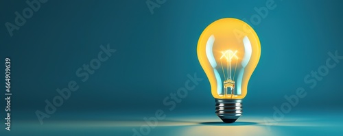 light bulb on green background. Generative AI