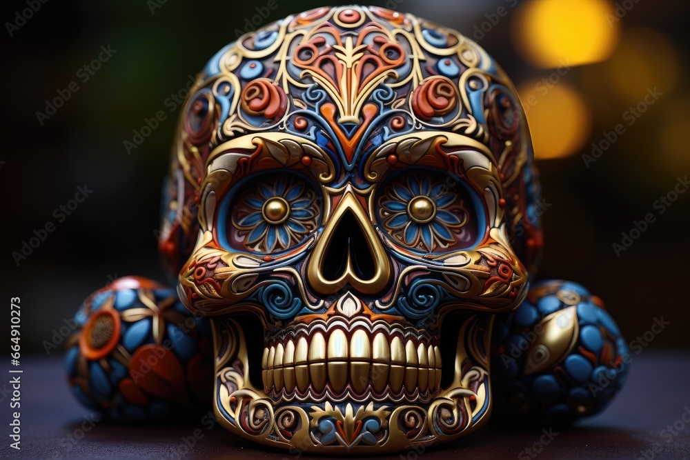 Colorful human skull Colorful human skull