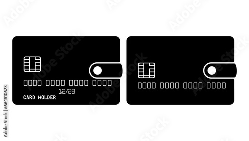 credit card as a wallet, digital wallet symbol