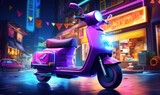 scooter motorbike with trendy colors. Generative AI