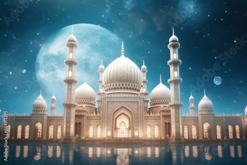 beautiful modern Islamic mosque