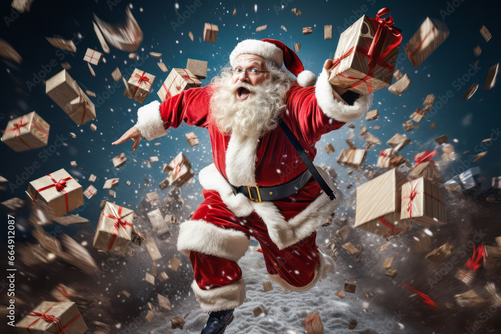 Santa Claus with Christmas presents