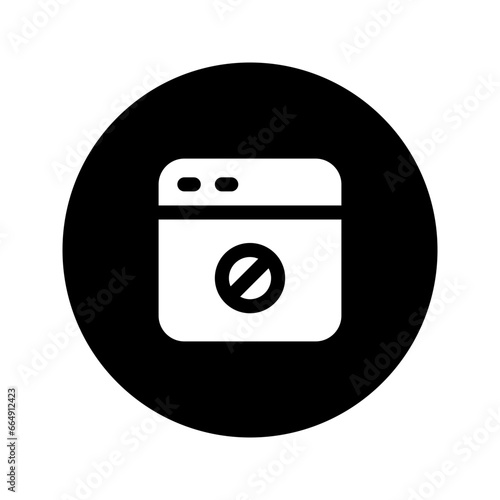 ad block circular glyph icon