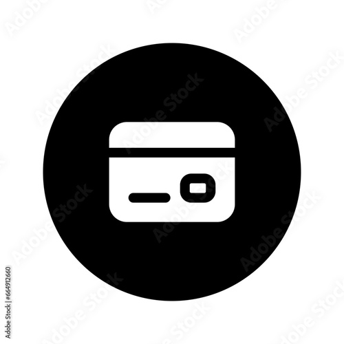credit card circular glyph icon © Saepul