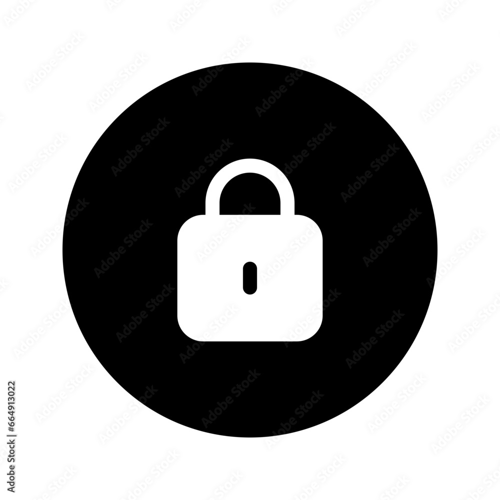 lock circular glyph icon lock circular glyph icon