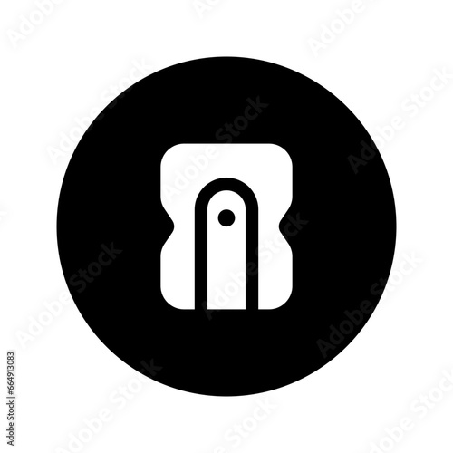 pencil sharpener circular glyph icon