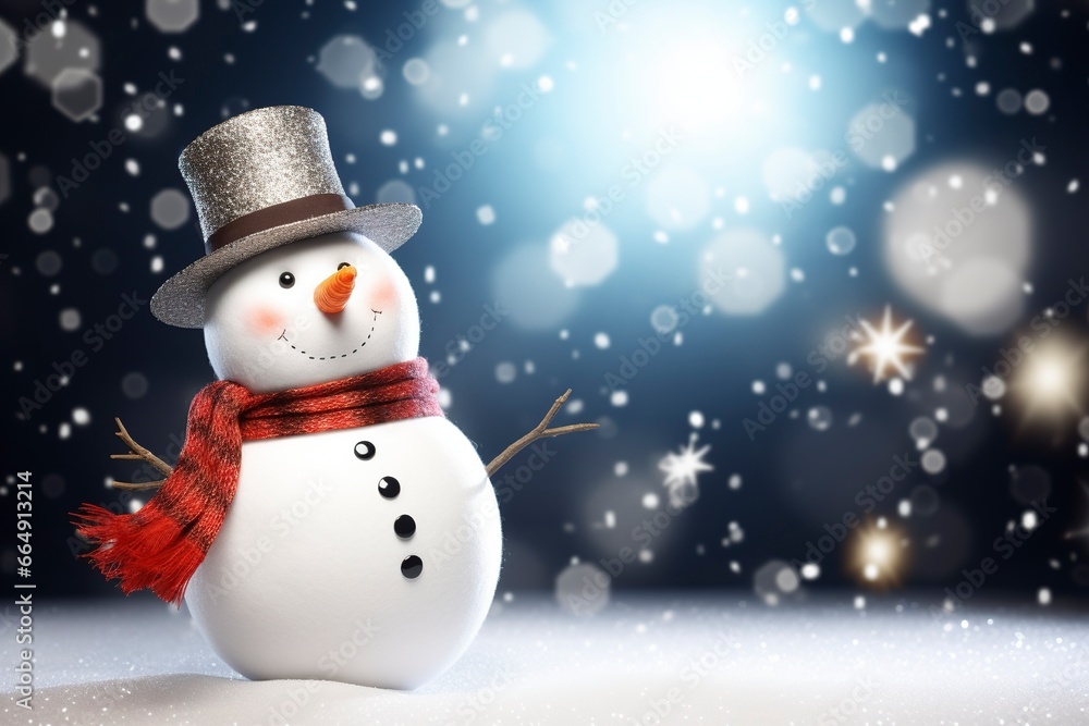 snowman background and copy space , generative ai snowman background and copy space , generative ai