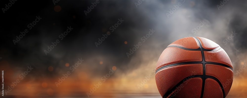 basketball background with smoke effect.