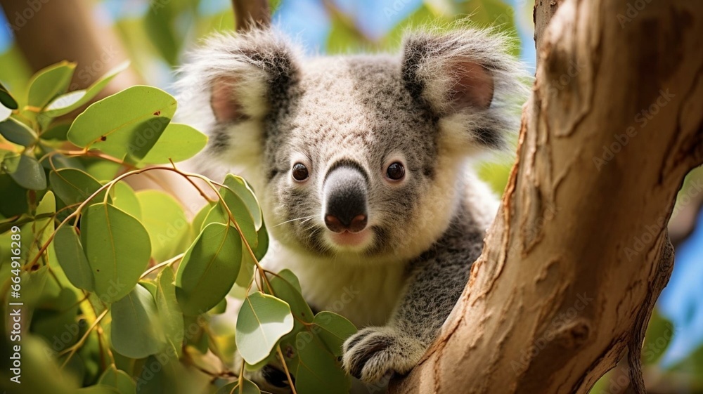 koala in tree koala in tree