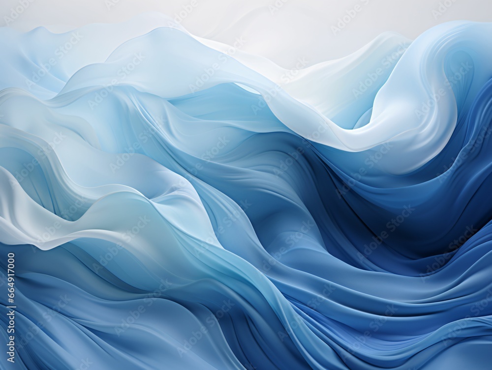 Obraz premium Abstract Blue and White Waves Background