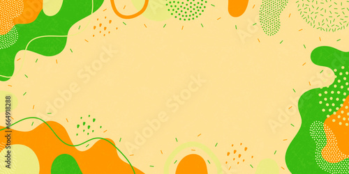 Doodle background pattern, abstract colored shapes. Modern minimalism trendy pattern background.
