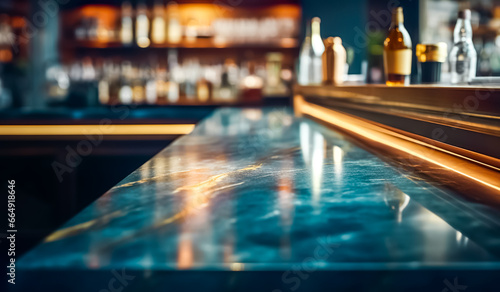 Wallpaper Mural Blur shot of classic luxury counter bar drink.cocktail bartender with  light gold bokeh background.beverage concepts Torontodigital.ca