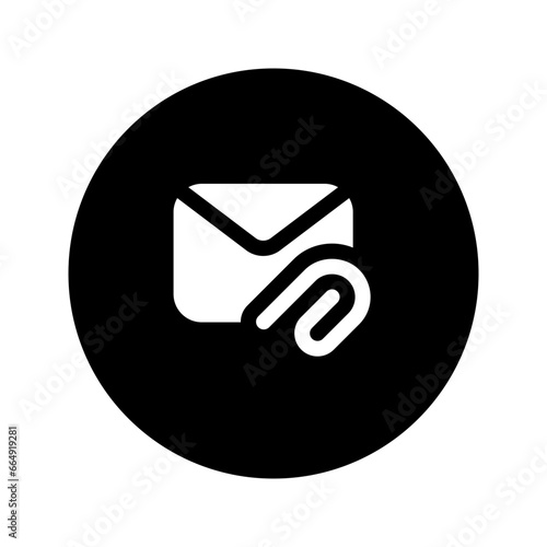 attached file circular glyph icon