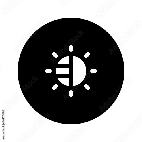 brightness circular glyph icon