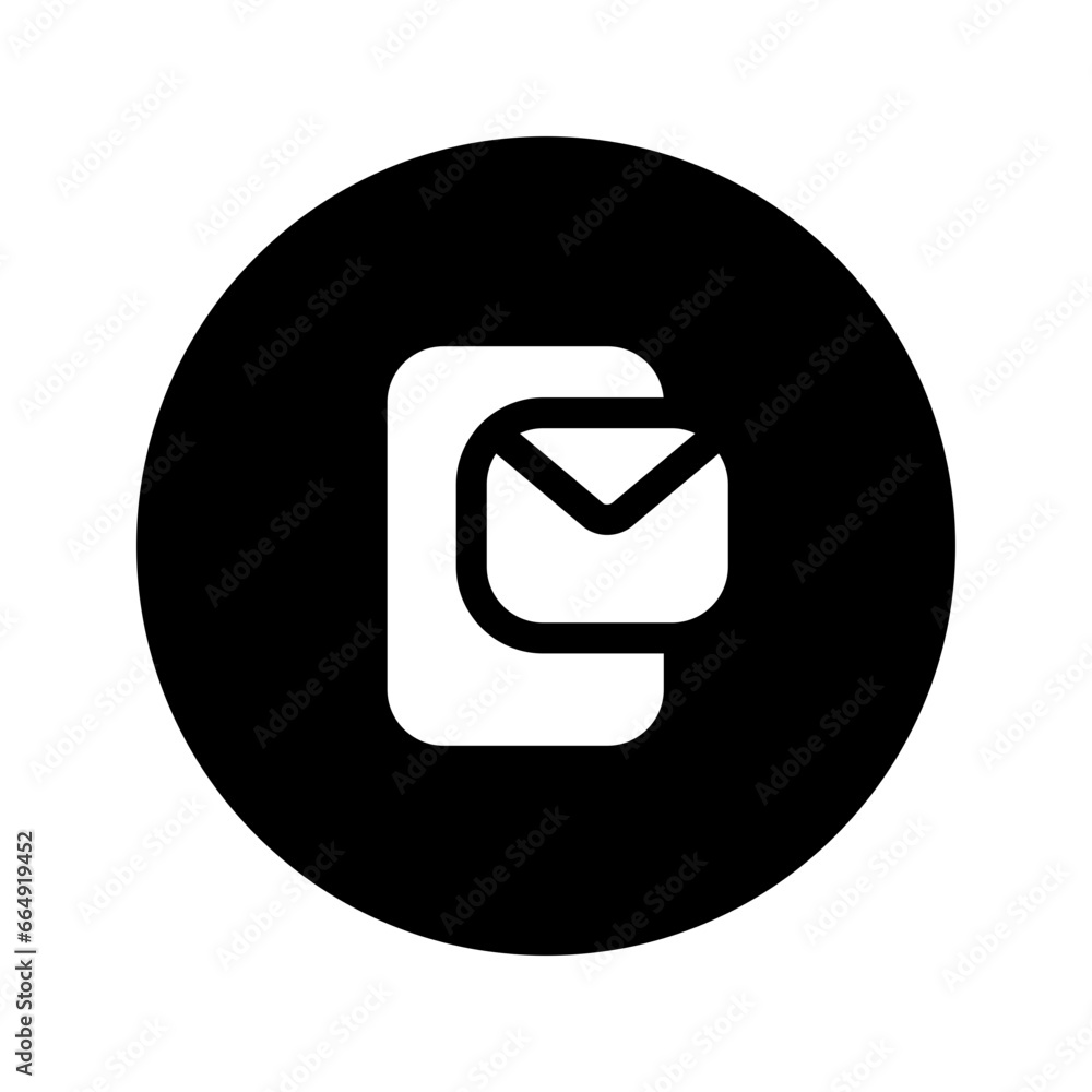 email circular glyph icon email circular glyph icon