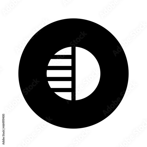 contrast circular glyph icon