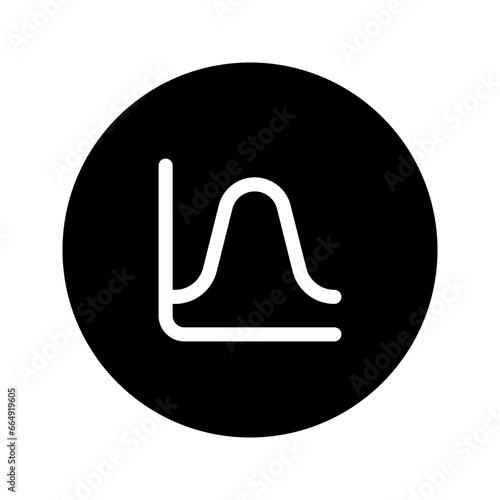 histogram circular glyph icon