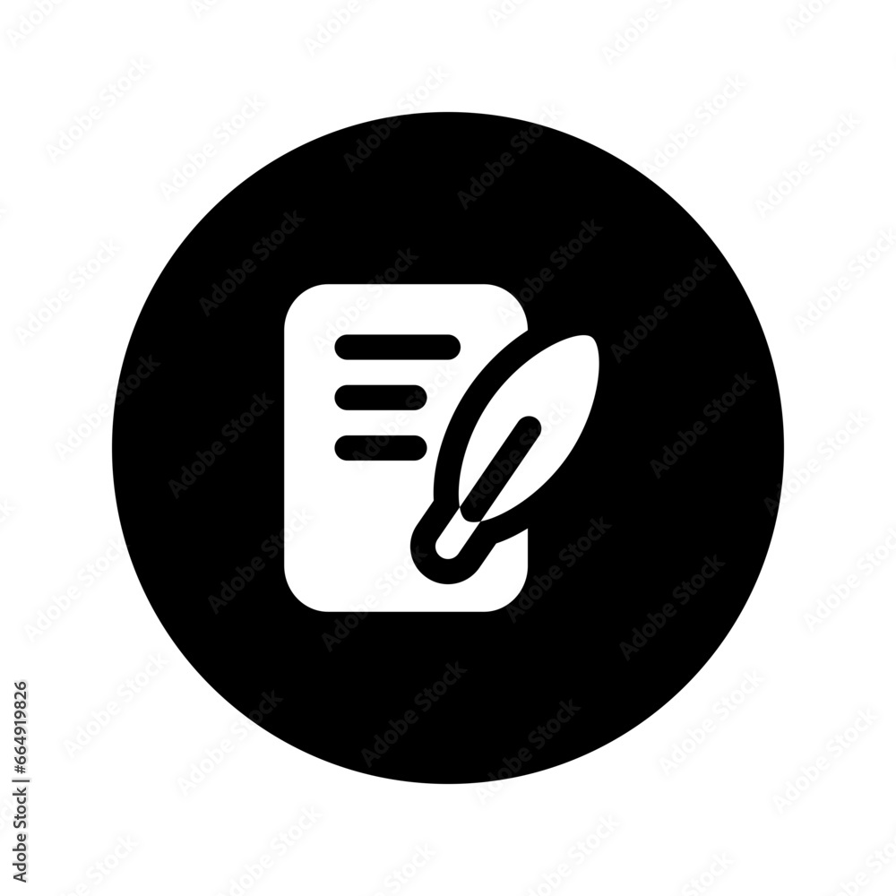poetry circular glyph icon